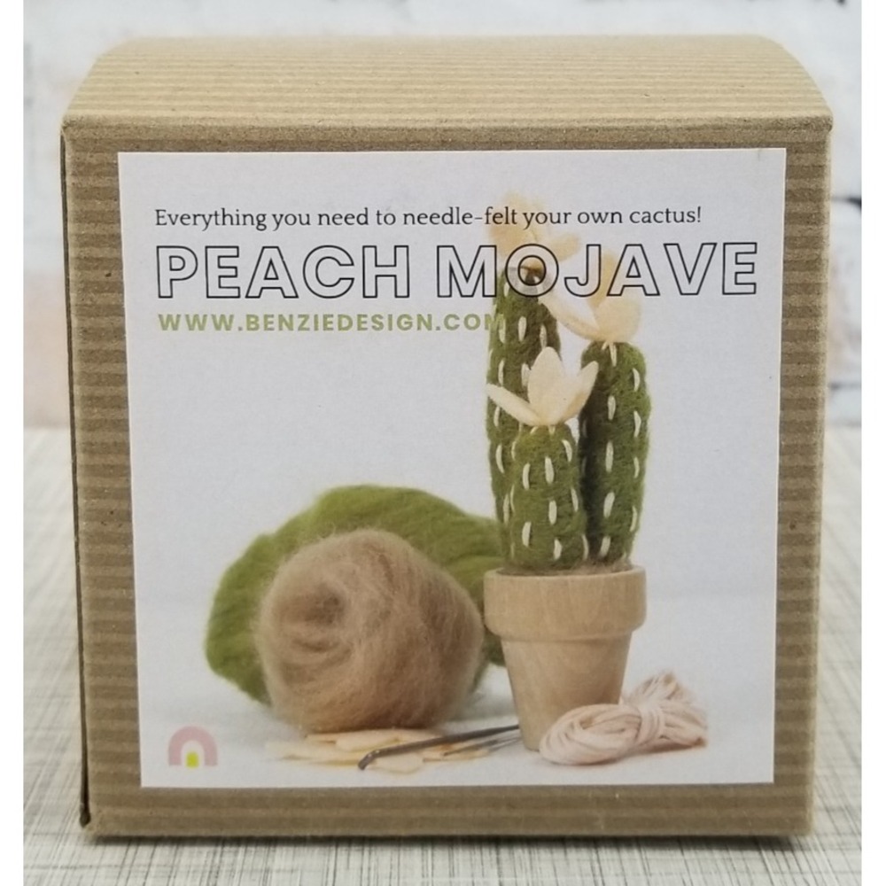 Peach Mojave Needle Felt Kit Benzie Design Potted Cactus Brand New